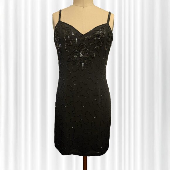 90's Rampage Sequin Silk Mini Dress - Picture 1 of 5